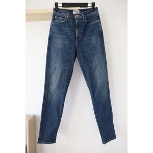 Agolde Womens Size 26 Roxanne Super High Rise Skinny Jean Blue Denim Medium Wash
